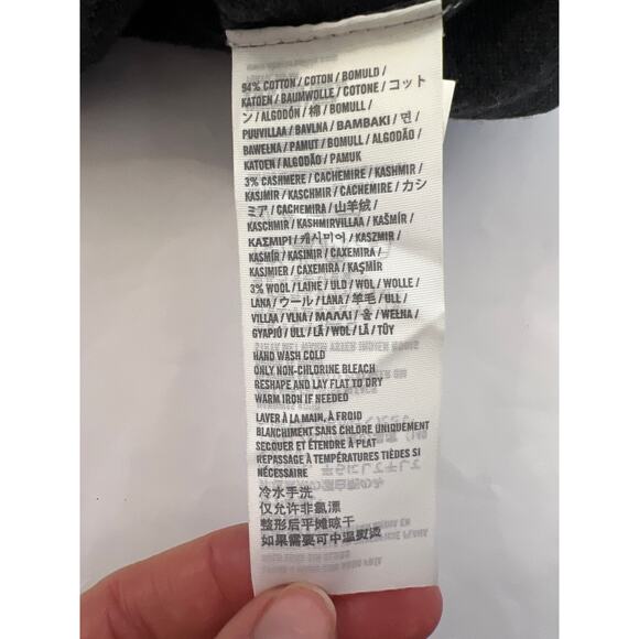 ABERCROMBIE & FITCH COTTON CASHMERE BLEND V-NECK MUSCLE GRAY SIZE XL - Picture 8 of 9